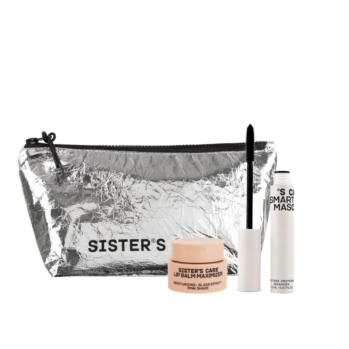 Sisters care bag black, термотуш care mascara, бальзам для губ maximizer