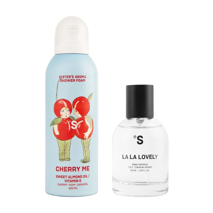 La La Lovely 50 мл, піна для душу Cherry me 150 мл