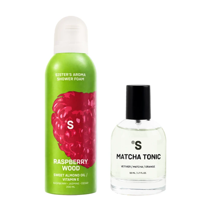 Matcha Tonic 50 мл, піна для душу Raspberry wood 150 мл