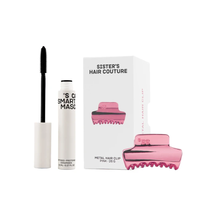 Металлическая заколка для волос Pink, термотушь Care Mascara