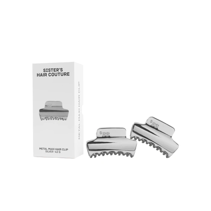 Металева заколка для волосся Silver Maxi 2 одиниці