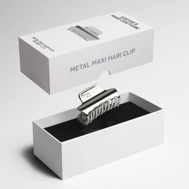 Металева заколка для волосся Silver Maxi