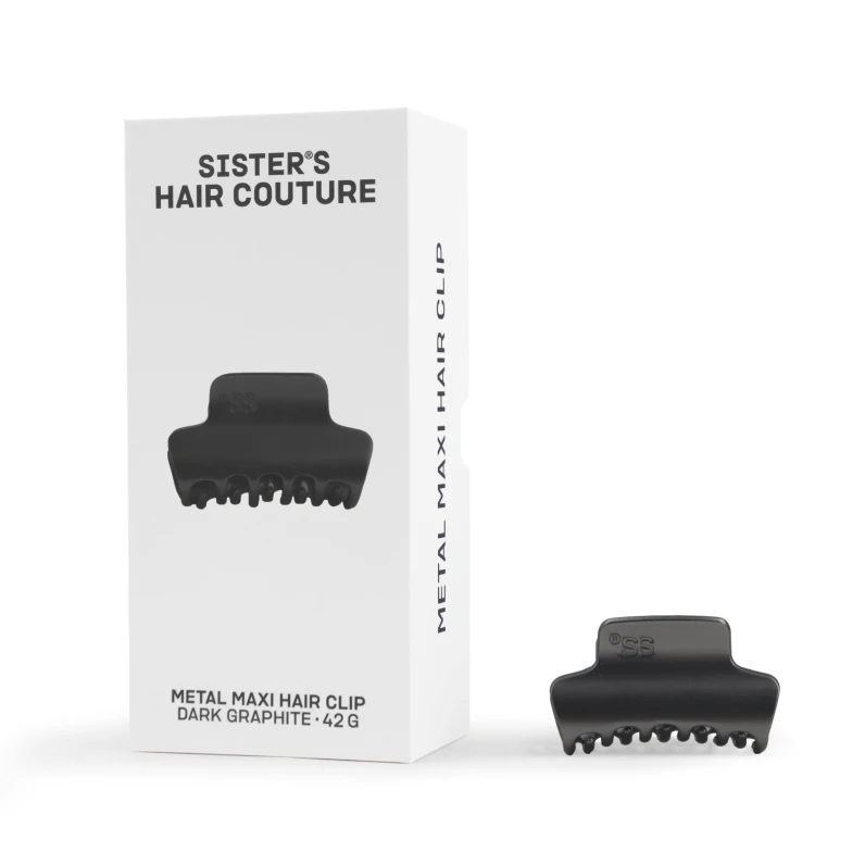 Металева заколка для волосся Matte dark graphite Maxi