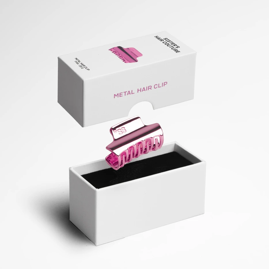 Металева заколка для волосся Pink