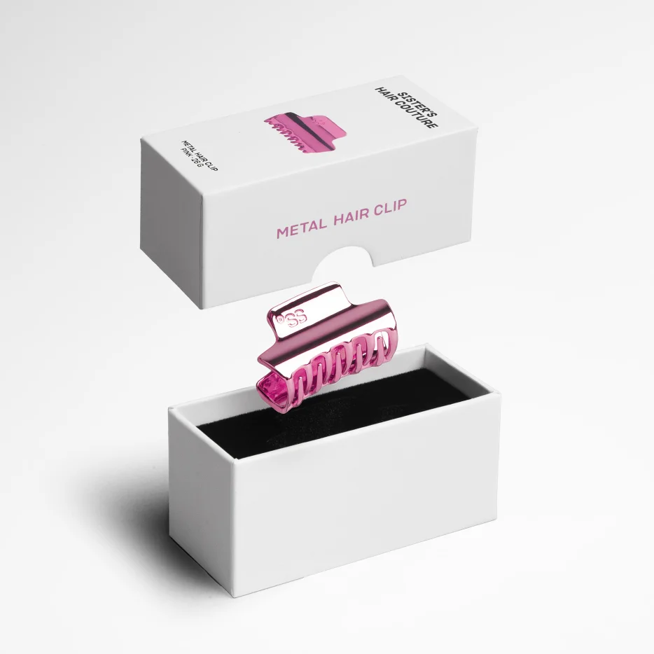 Металева заколка для волосся Pink